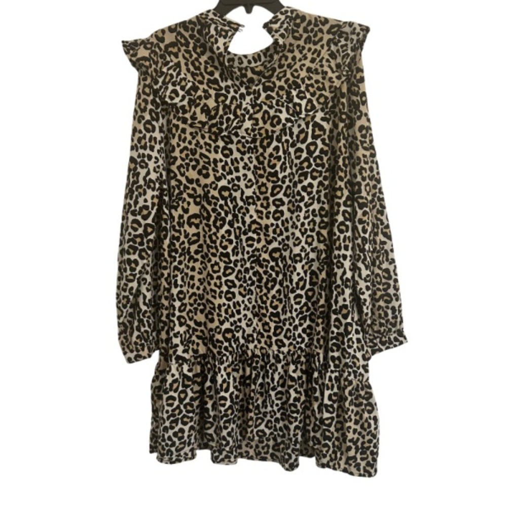 Boohoo Leopard Print Ruffle Dress - Picture 5 of 5